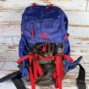 REI Traverse Valhalla Hiking Backpack Blue Red Accents Used
